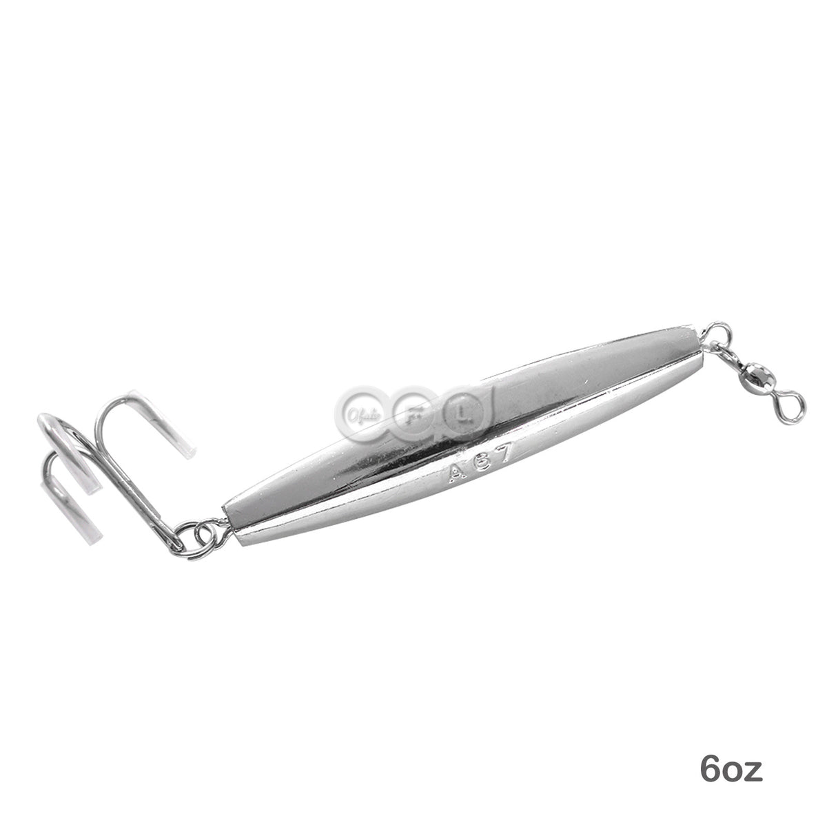 Artificial Fishing Jigs 6oz with Treble Hooks - Saltwater Lures 5 Pack