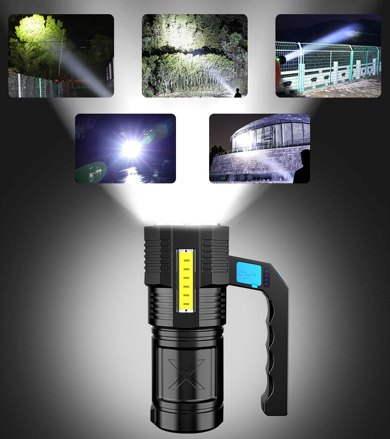Rechargeable LED Flashlight Handheld Spotlight Waterproof Portable Torch