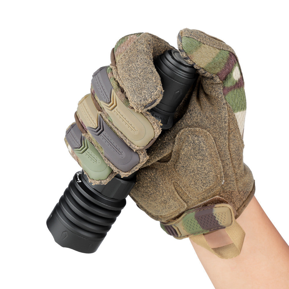 Rechargeable Tactical Flashlight with Holster - 2600 Lumens, USB-C, Waterproof