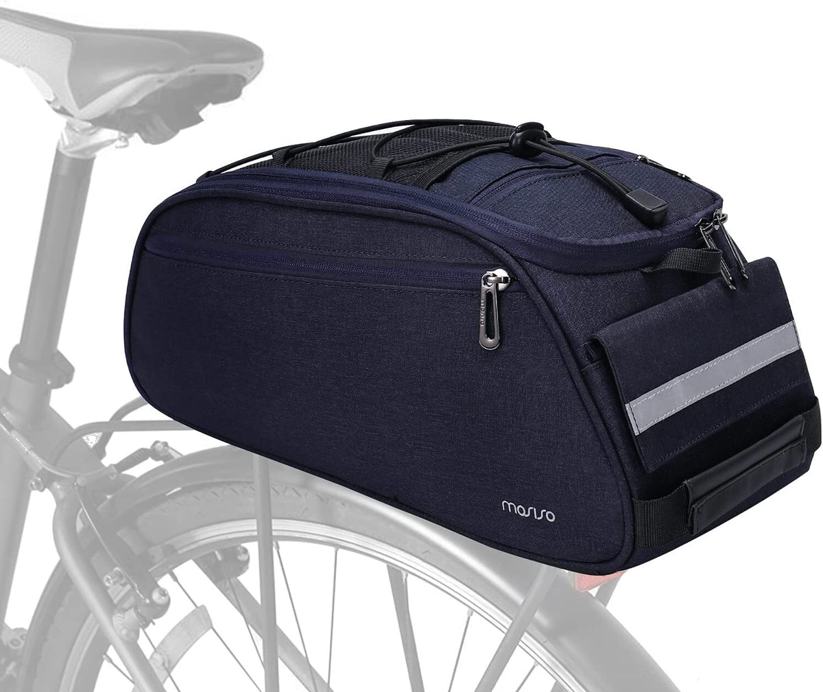 Waterproof Bicycle Rack Bag with Large Capacity and Reflective Strip - Rear Seat Pouch for Cycling