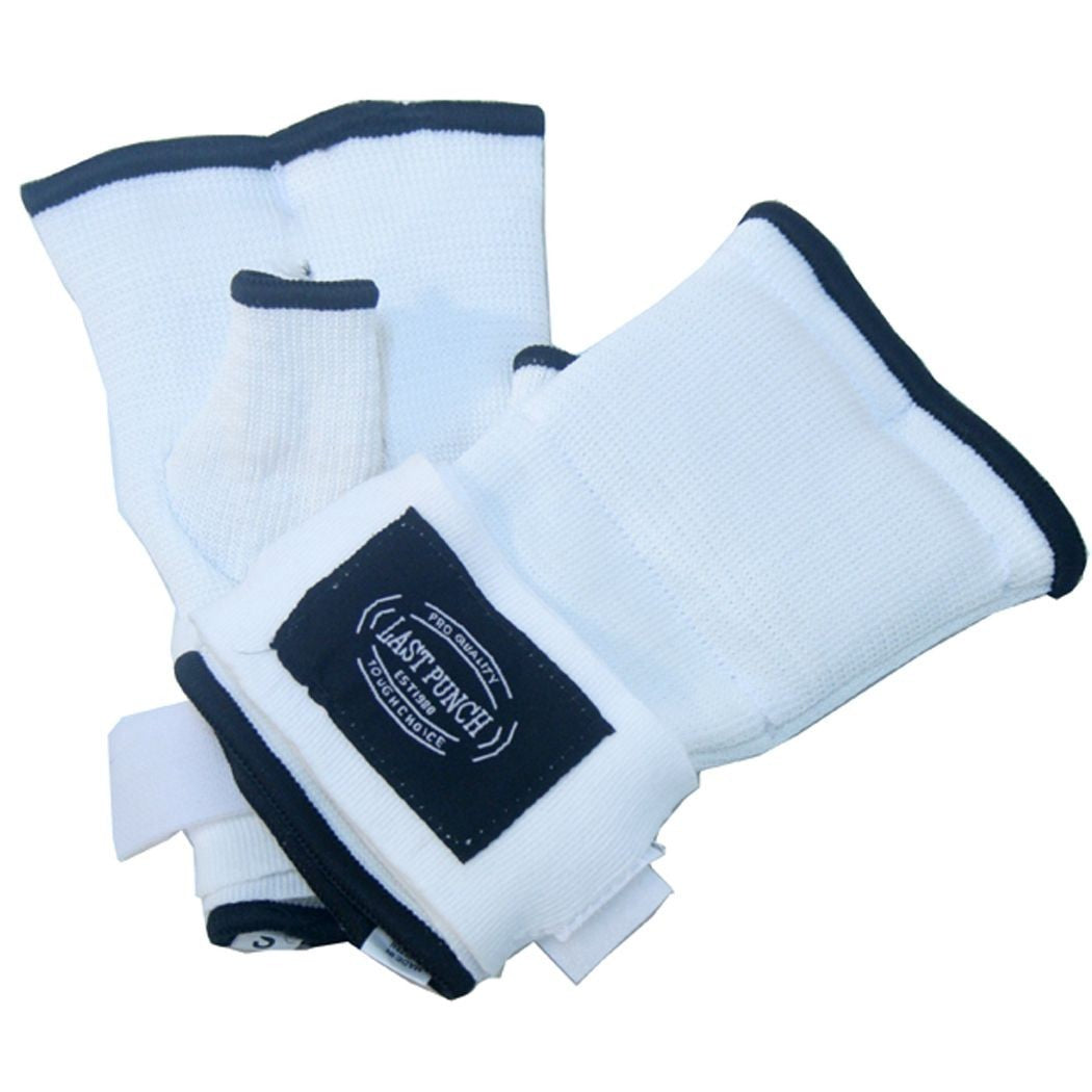 White MMA Training Gloves - Adjustable Wrist Support for Boxing & Martial Arts