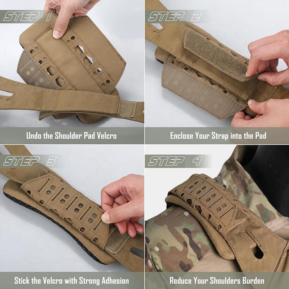 Tactical Backpack Shoulder Strap Pads Molle Bag Waist & Shoulder Cushions
