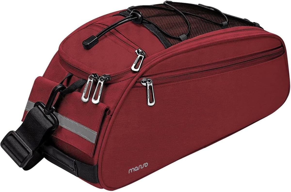 Waterproof Bicycle Rack Bag with Large Capacity and Reflective Strip - Rear Seat Pouch for Cycling