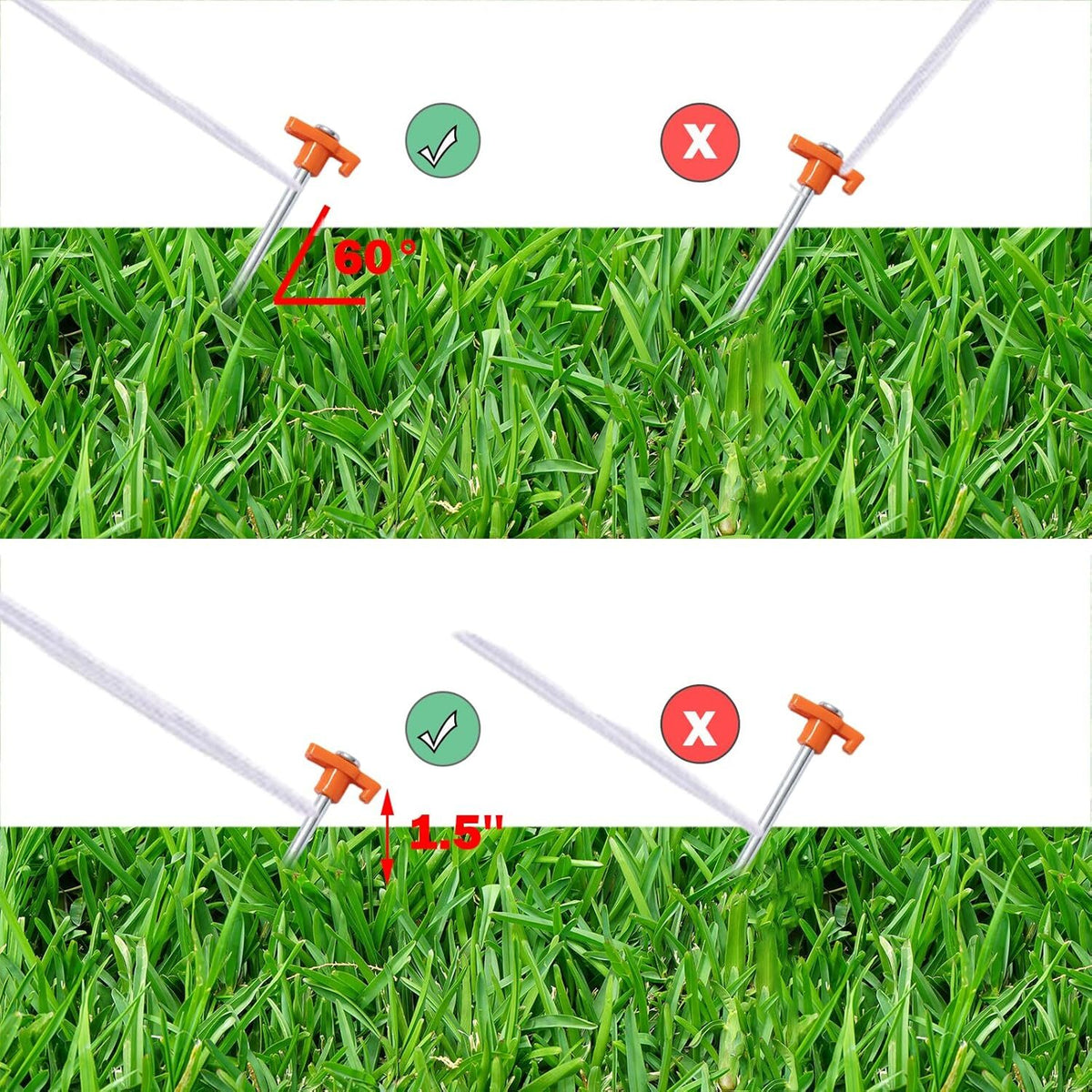 Heavy Duty Tent Stakes 20 Pack 10 Inch Galvanized Ground Pegs Outdoor Camping Equipment