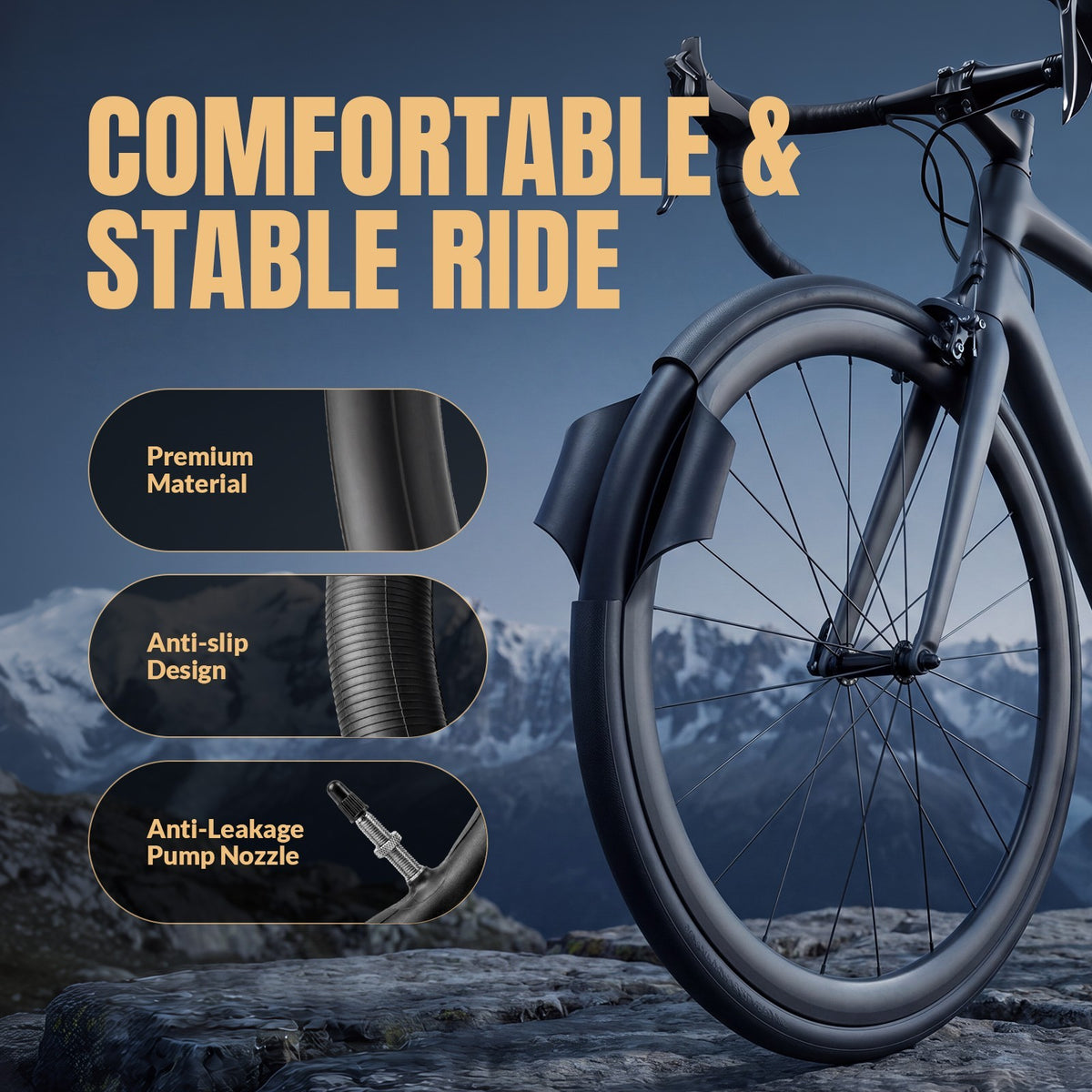 2PCS Bike Inner Tube 700x25c-32c for Road Bikes with Presta Valve - Durable Butyl Rubber