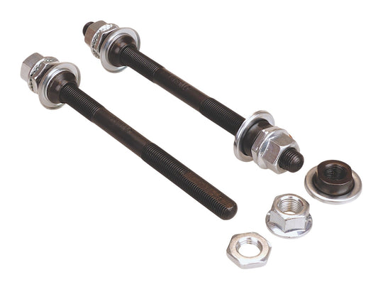 BMX Bicycle Axle Set 3/8" x 26T Chromoly Front & Rear Black