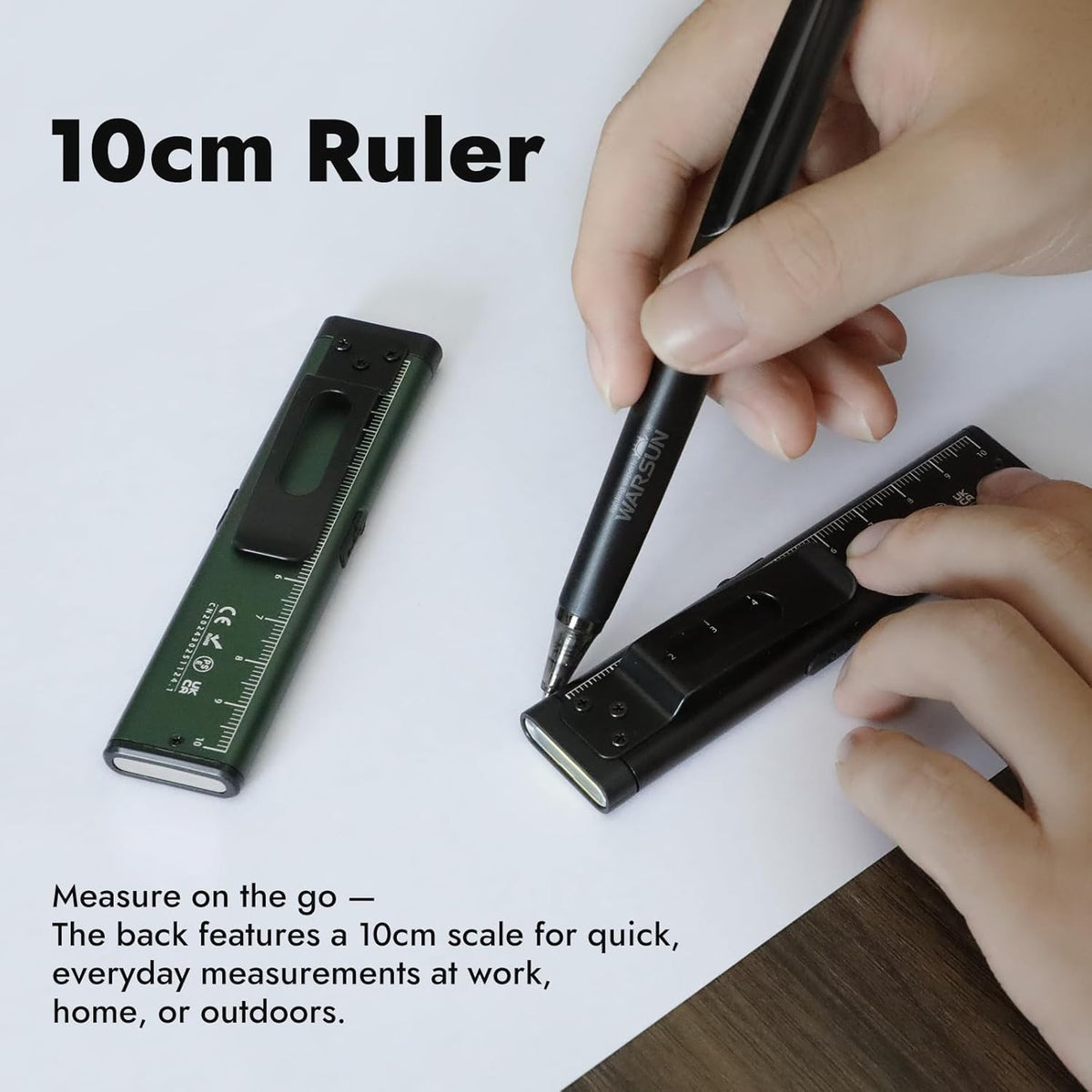 LED Flashlight, Portable 400 Lumens Multi-Mode Pocket Torch Black