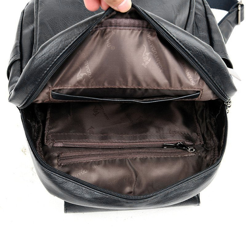 Women’s Artificial Leather Backpack - Luxury Designer Style, Soft Cowhide