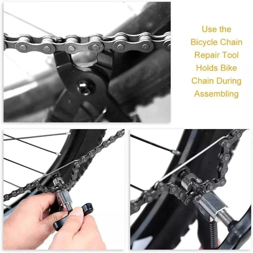 Bike Chain Repair Tool Kit Set with Chain Breaker & Wear Checker