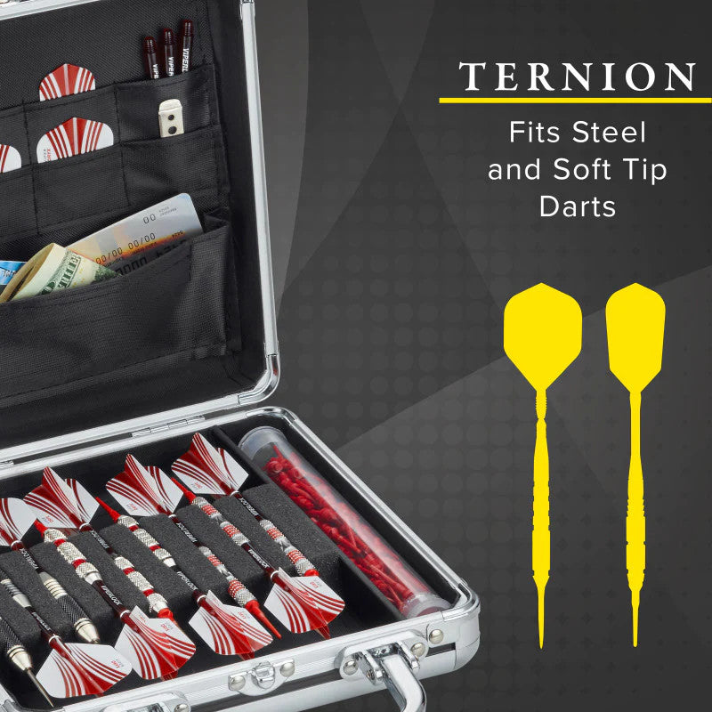 Casemaster Ternion Nine-Dart Aluminum Dart Case - Holds 9 Darts
