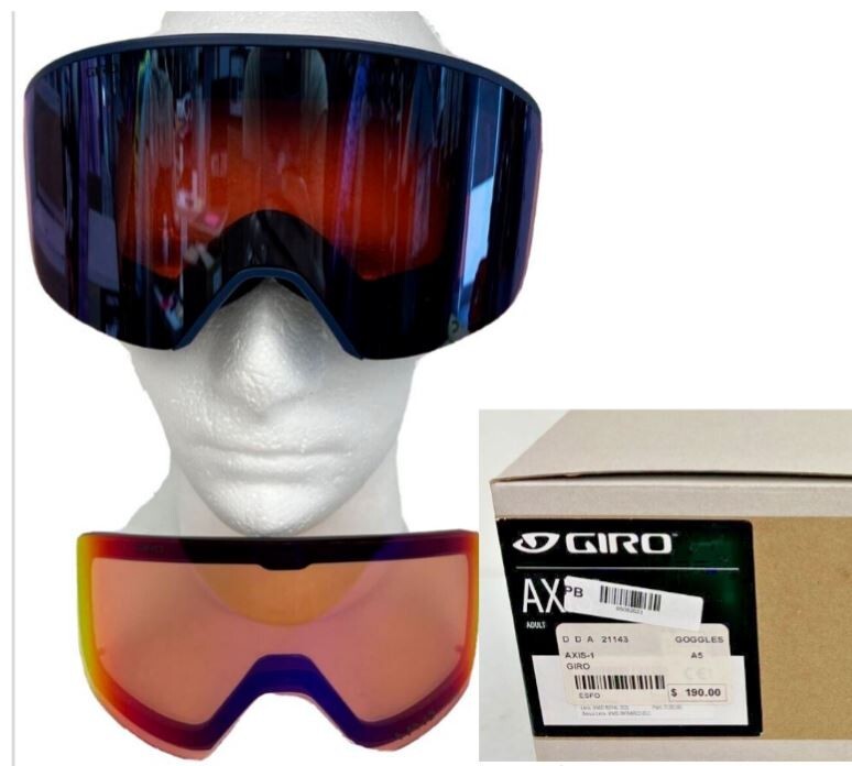 Giro Axis Ski Snow Goggles Midnight Mono Lens Bonus OTG 22/23