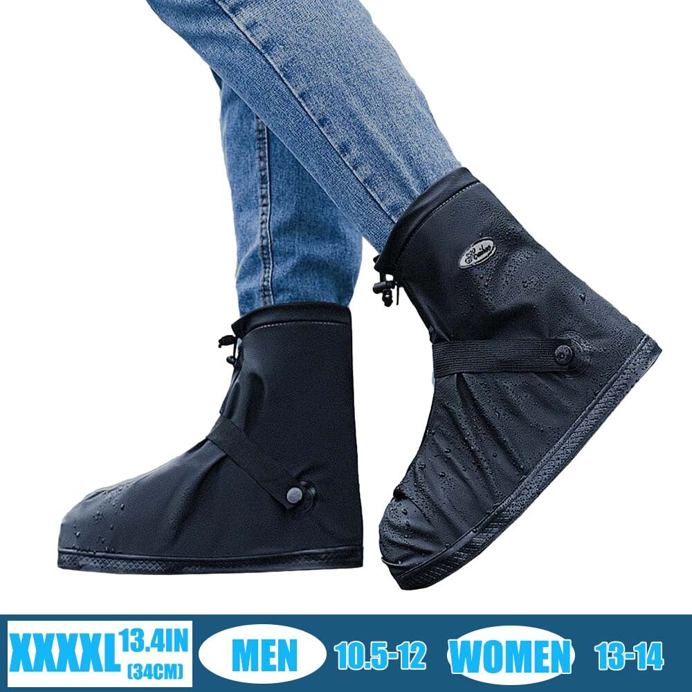 Reusable Waterproof Shoe Covers for Rain Snow - Anti-Slip Rubber Boot Protectors