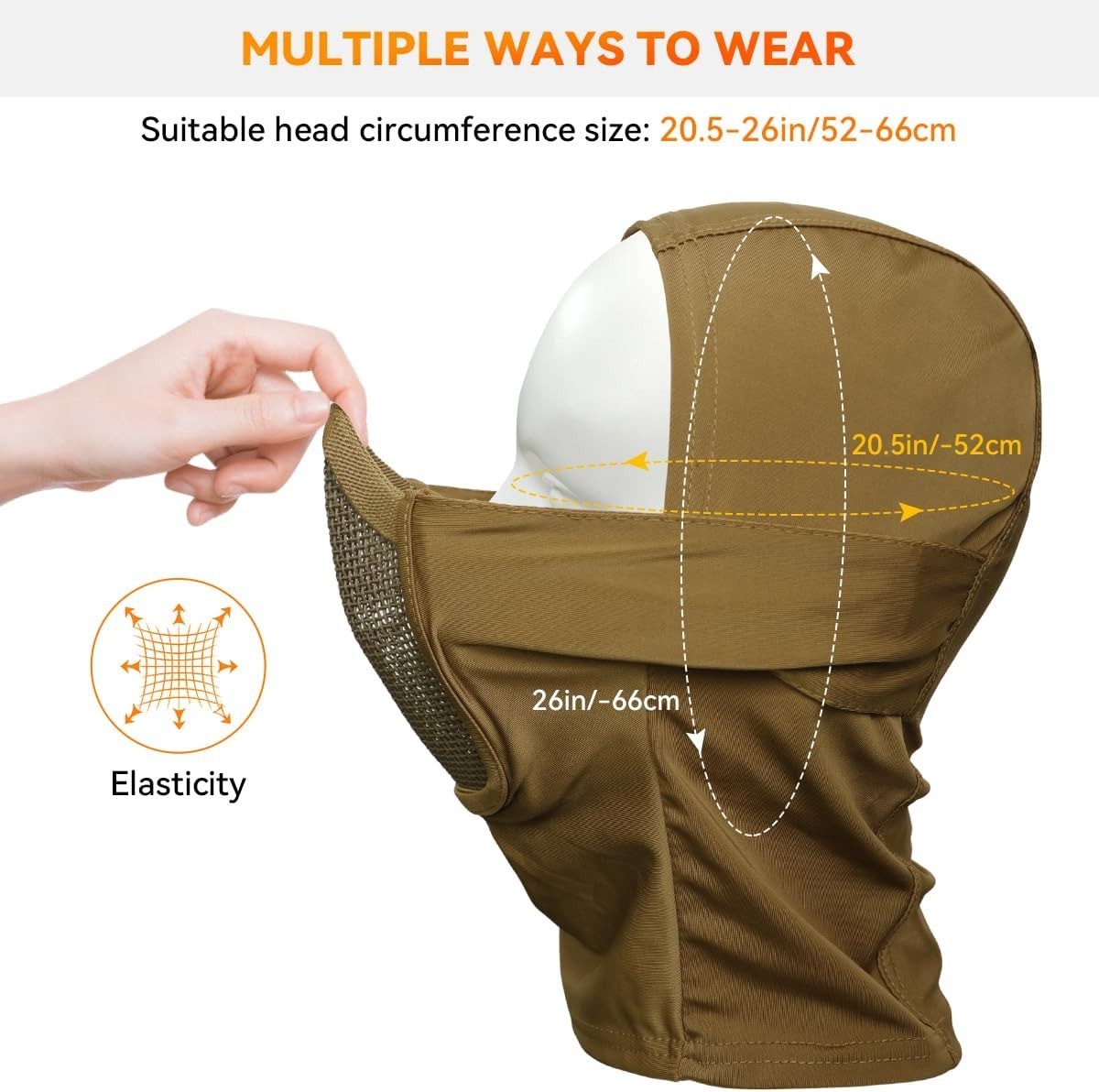 Full Face Mask with Mesh Mouth Guard for Airsoft, Paintball & Tactical Use