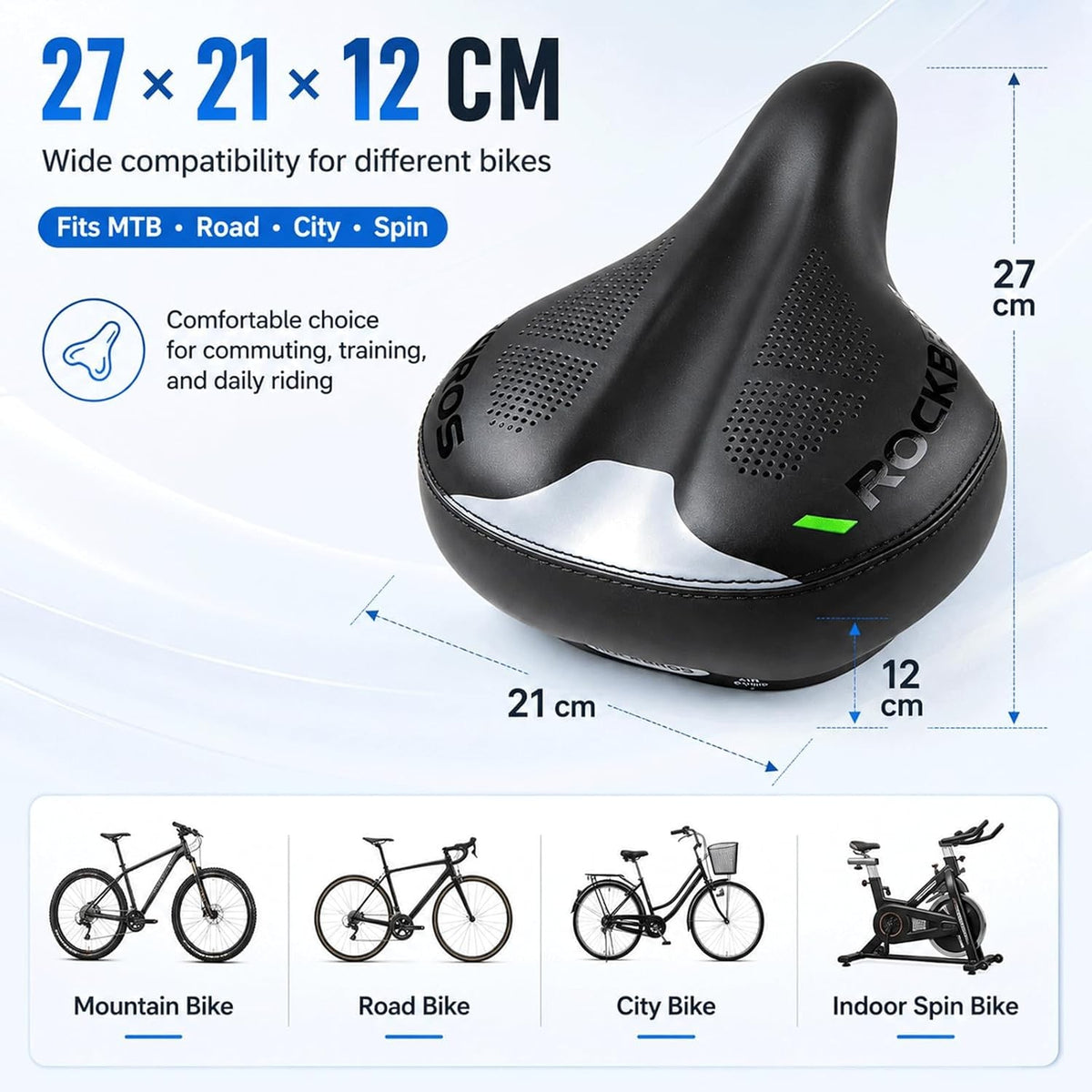 Inflatable Bicycle Seat Cushion Shock Absorbing Comfortable Saddle