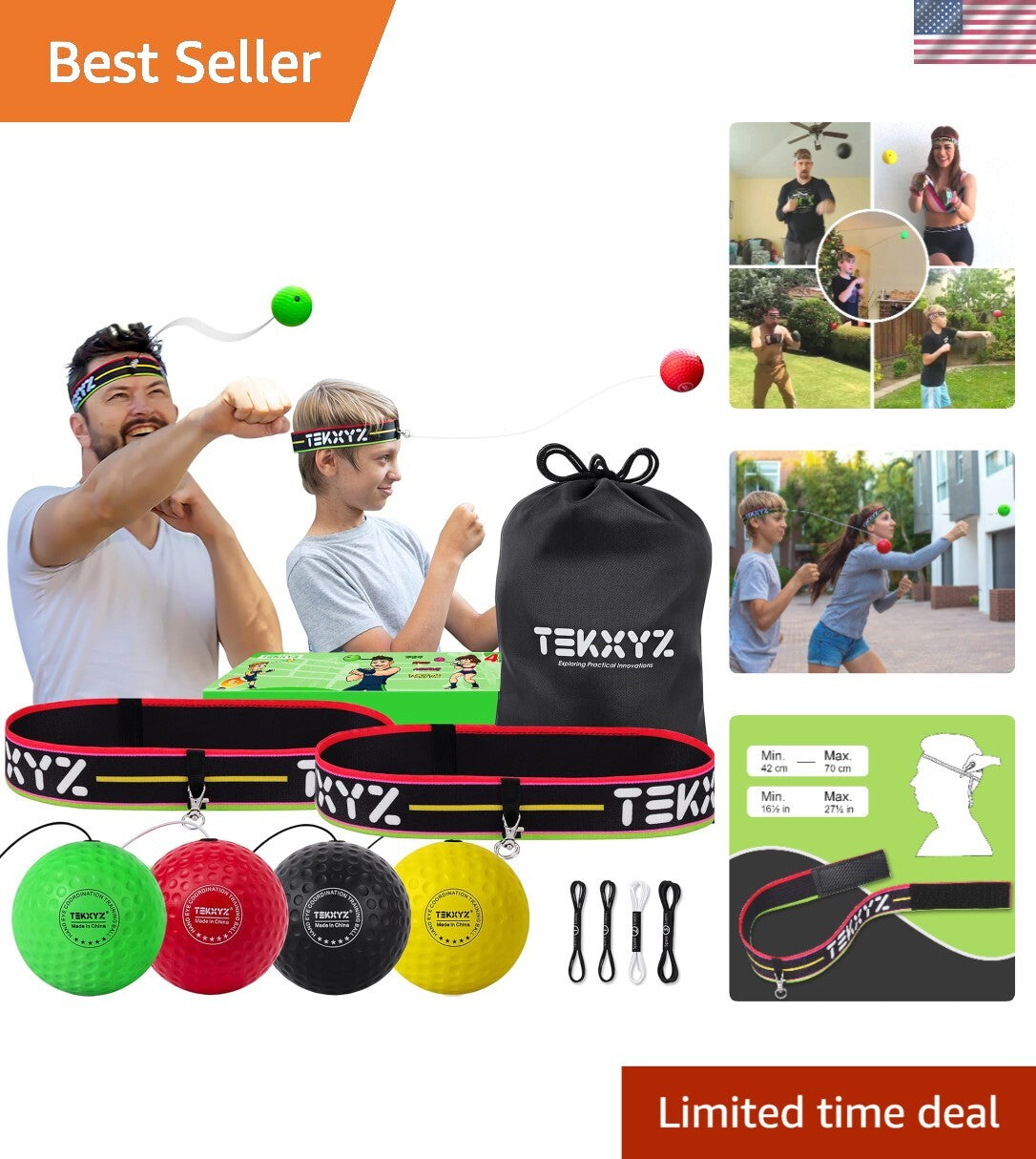 Family Foam Boxing Set with Adjustable Headbands - Safe for All Ages
