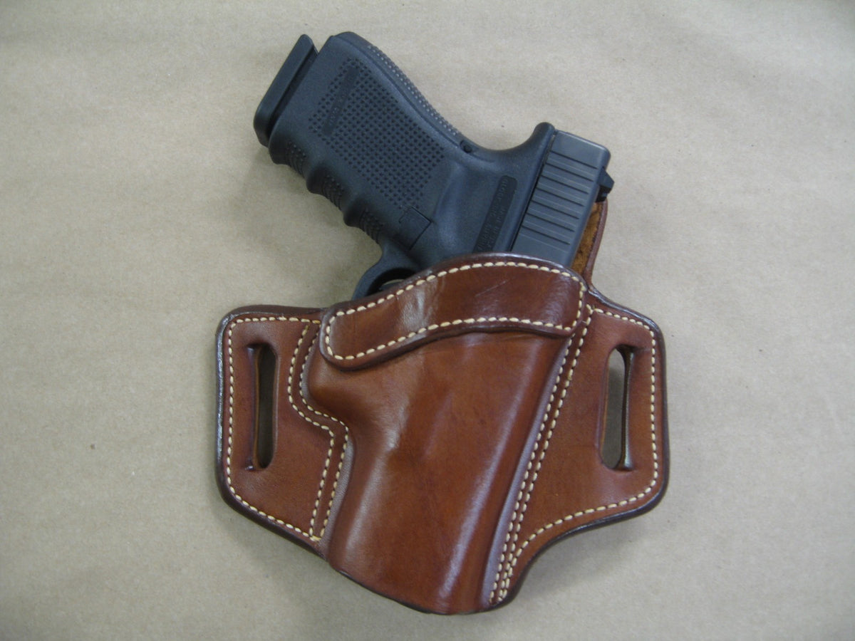 Leather OWB Pancake Belt Holster for Pistols & Revolvers - Custom Fit