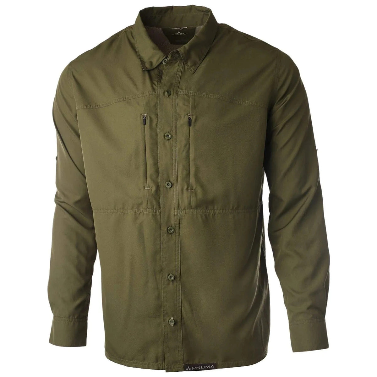 Long Sleeve Shooting Shirt with UPF 30+ Sun Protection - Dark Olive