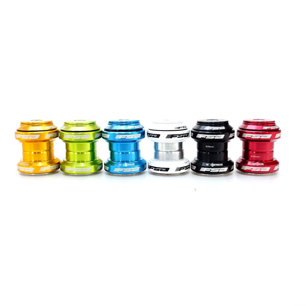 Threadless Bike Headset 1-1/8-inch 34mm with Top Cap - Multiple Colors