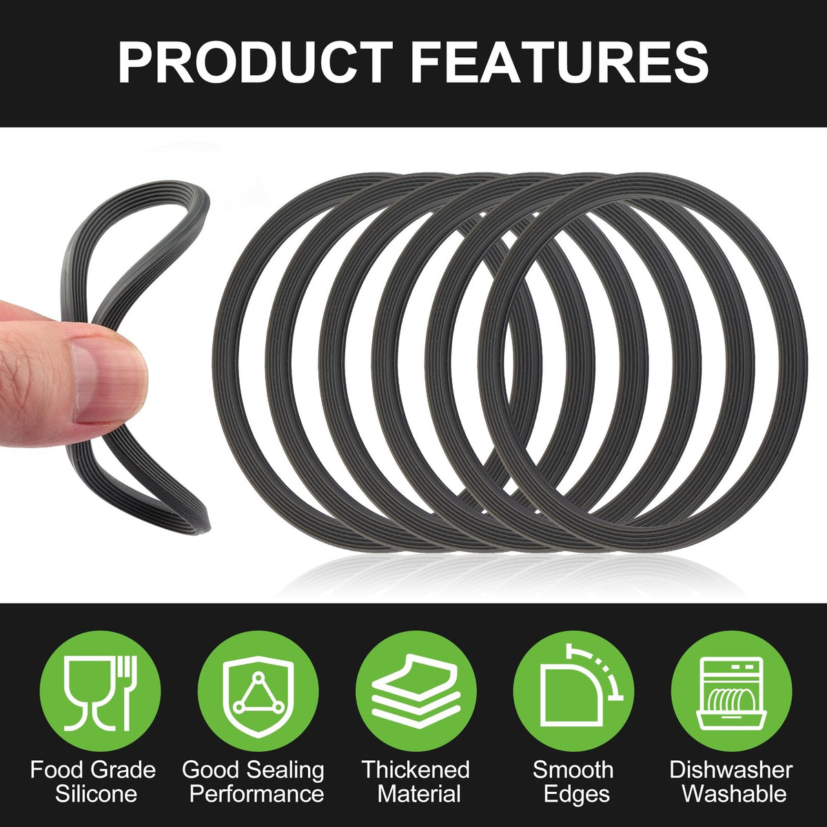 Water Bottle Seal Rings Replacement Silicone Gaskets for Owala Freesip