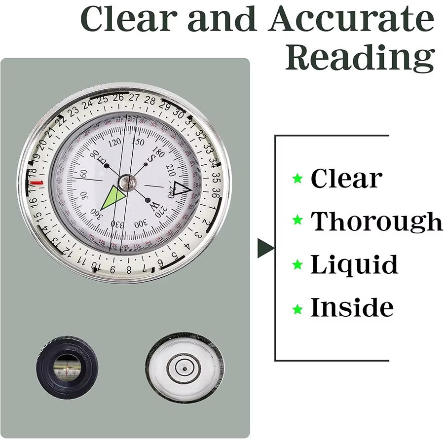 Military Compass AF-4580 Waterproof Lensatic Navigation for Camping Hiking