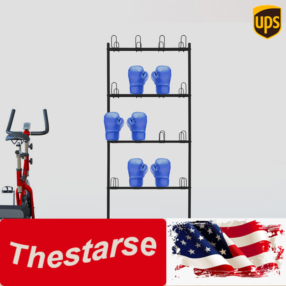 Boxing Gloves Drying Rack with Universal Wheels - Holds 20 Pairs