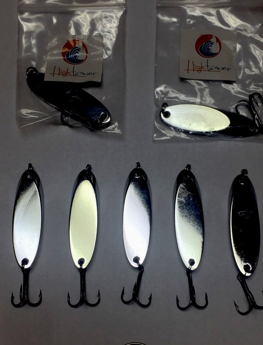 Fishing Spoons Set - Kastmaster Style Silver Lures for Trout & Bass, 10 Pack