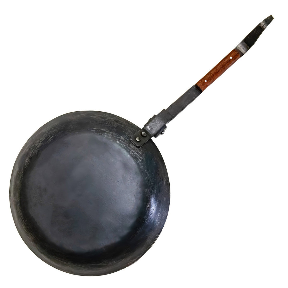 Heavy Duty Folding Camping Frying Pan with Walnut Handle - Outdoor Cookware