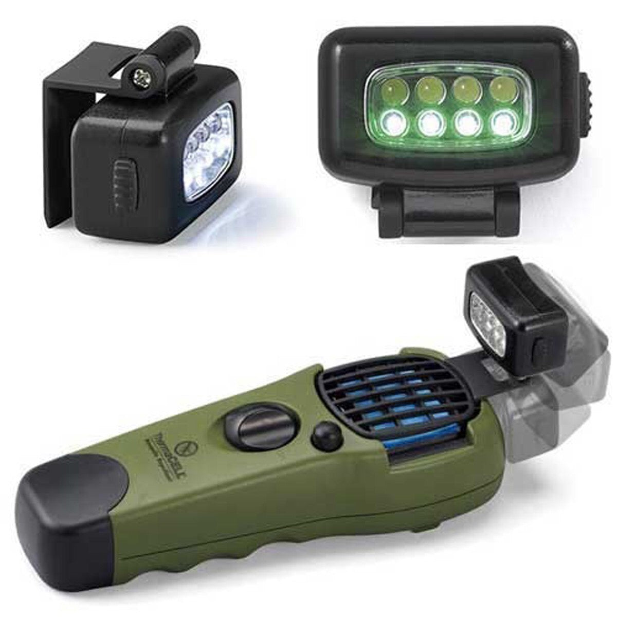 Outdoor LED Swivel Light for Mosquito Repellent Appliances - White & Green