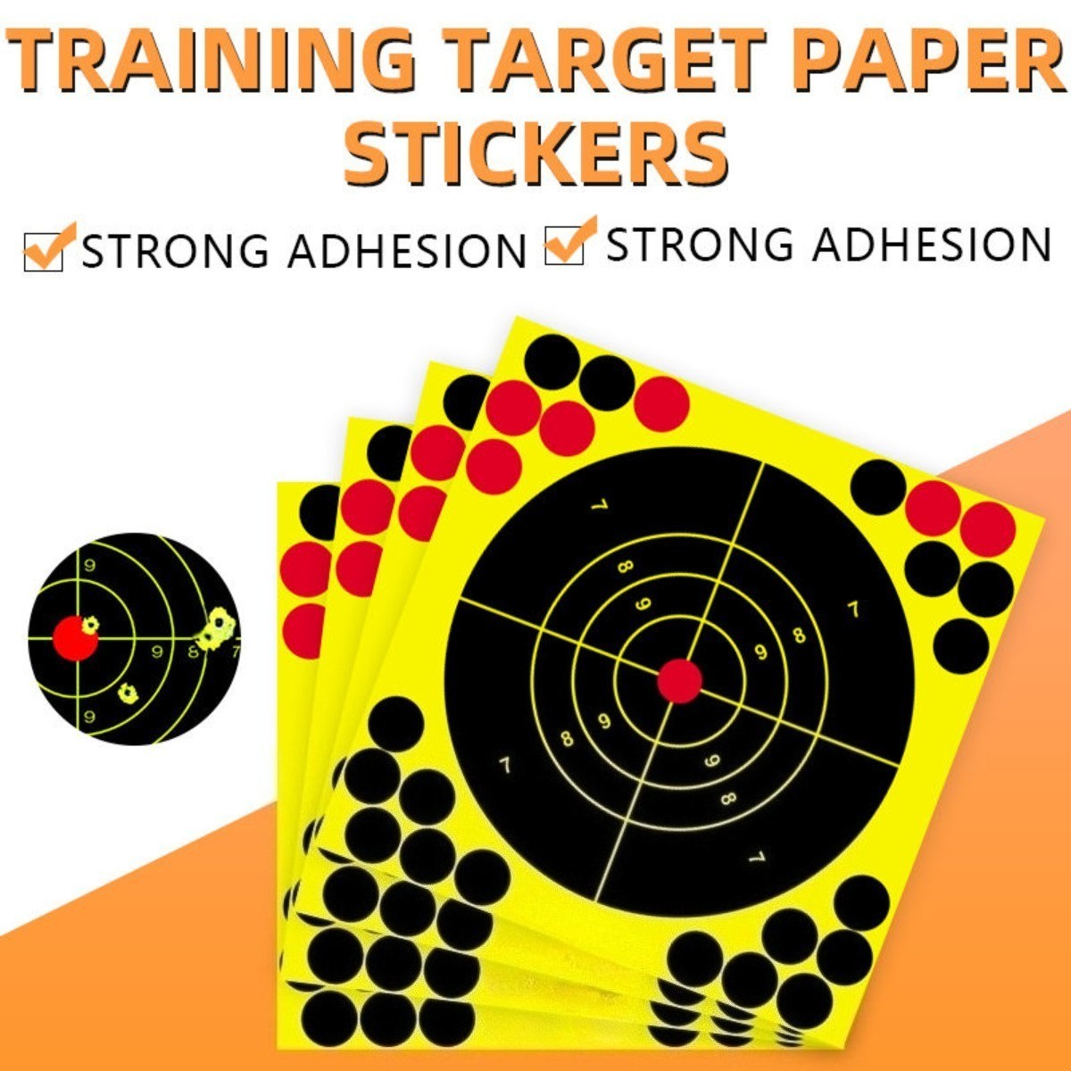 Reactive Shooting Targets Paper for Rifle and Gun Practice, 50 or 100 Pack