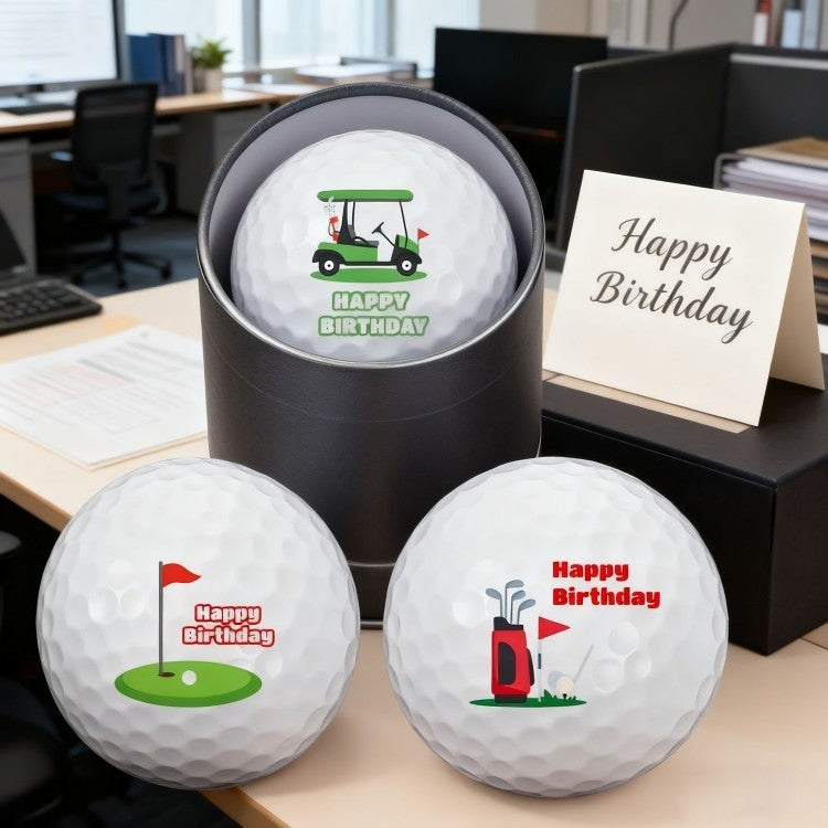 Funny Golf Ball Gift Set - 3 Novelty Practice Balls for Golfers, Birthday & Holiday Gifts