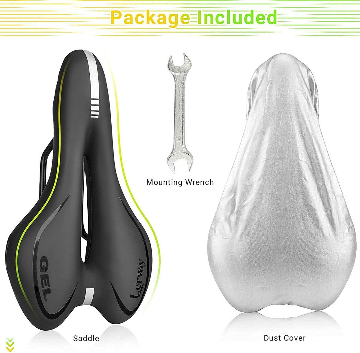 Comfort Gel Bike Saddle for Mountain and Road Bicycles Waterproof