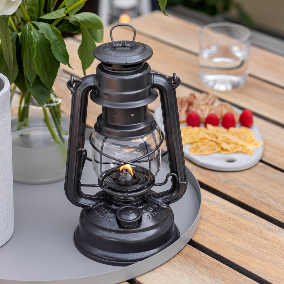 Outdoor Kerosene Lantern - Galvanized Hurricane Light for Camping & Garden
