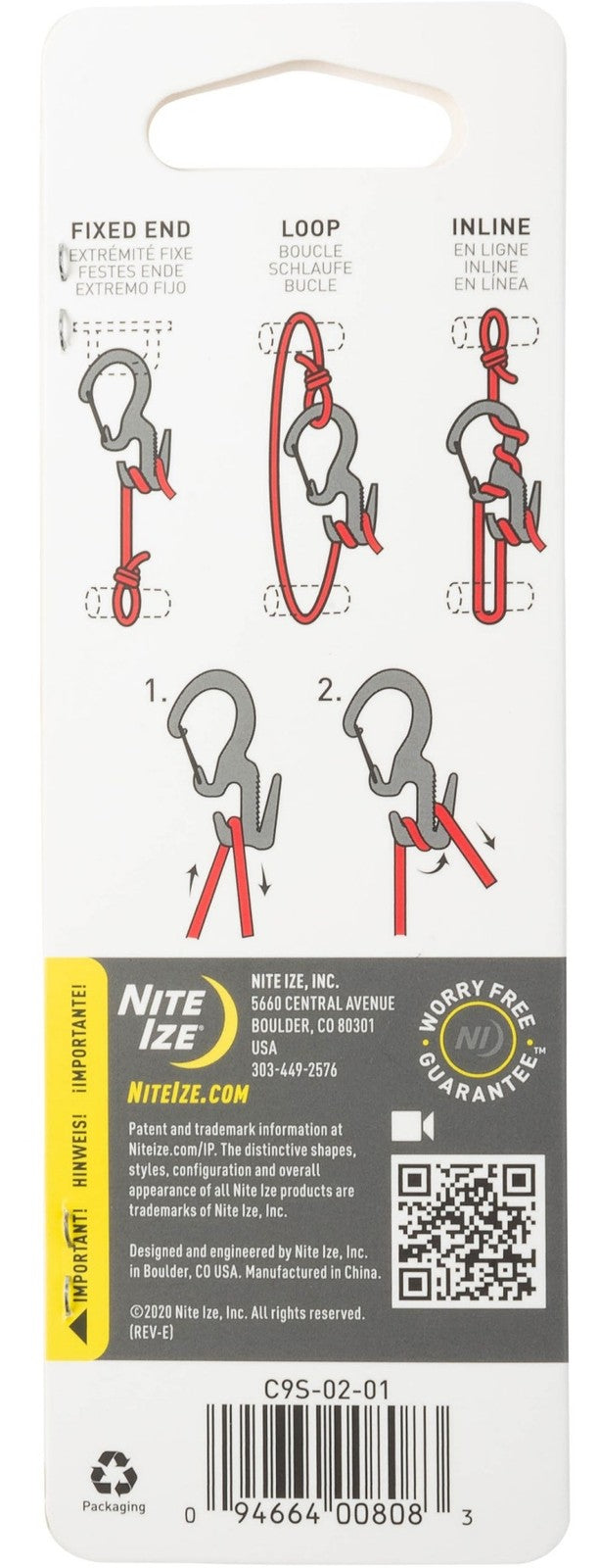 Small Carabiner Rope Tightener for Camping, Towing & Securing Loads