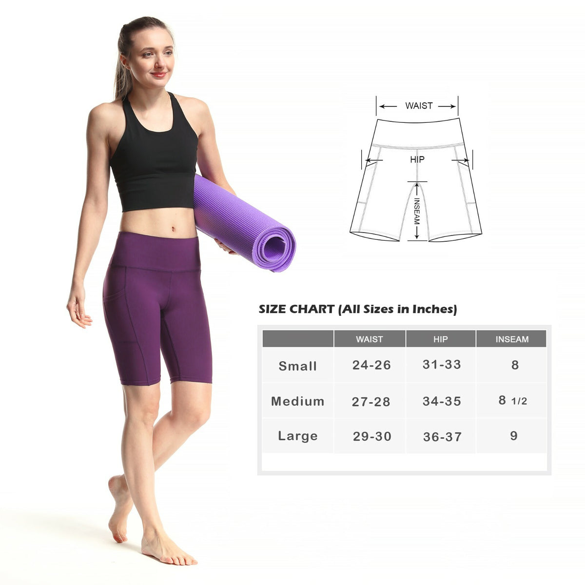 Women's Athletic Shorts for Gym Yoga Running & Workout