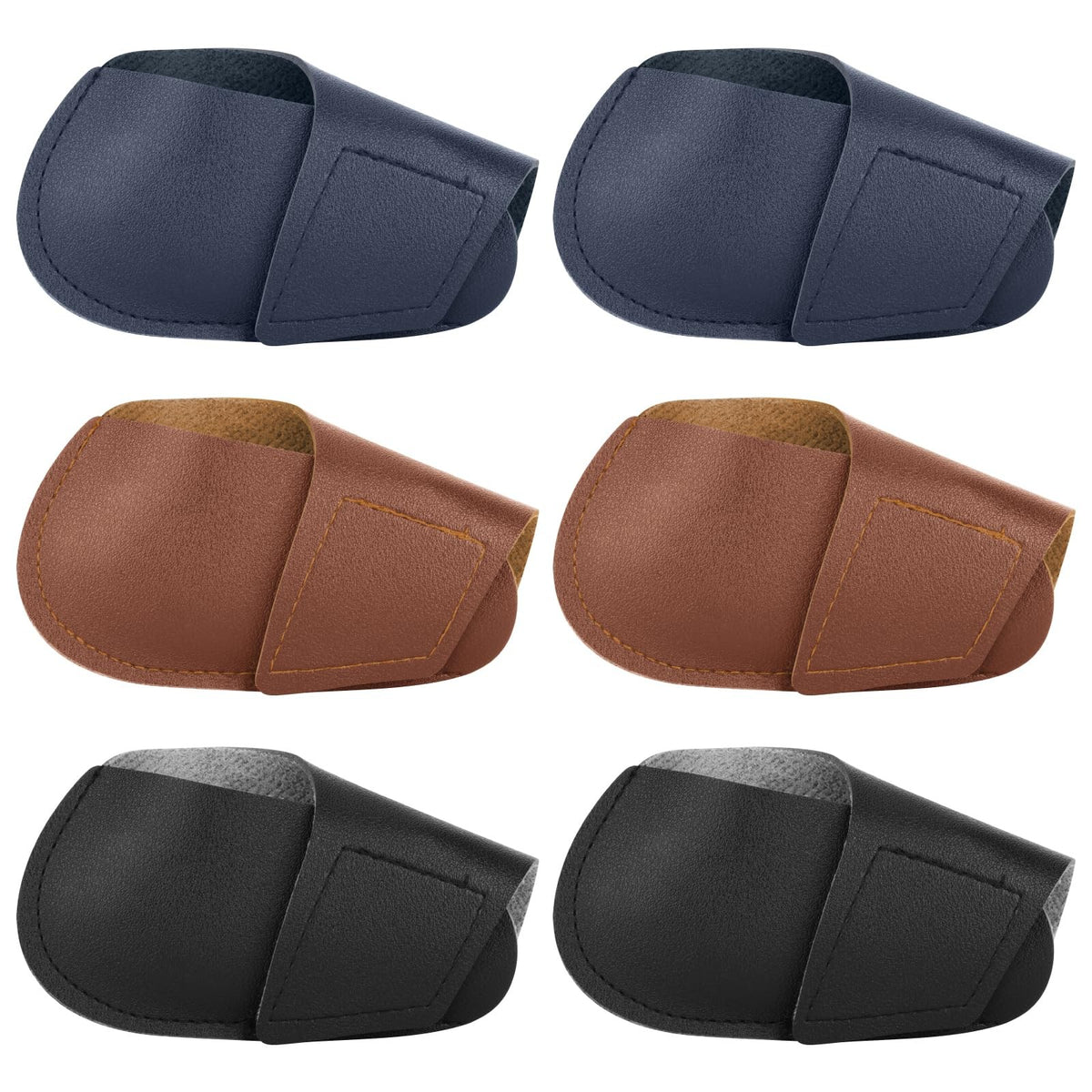 Golf Iron Head Covers Set - PU Leather Club Protector Sleeves for Right-Handed Golf Clubs
