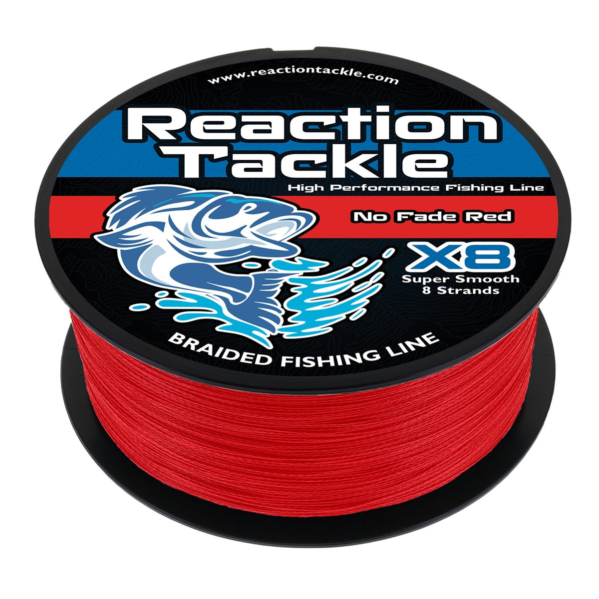 High-Performance Braided Fishing Line No Fade Red - Multiple Sizes & Lengths