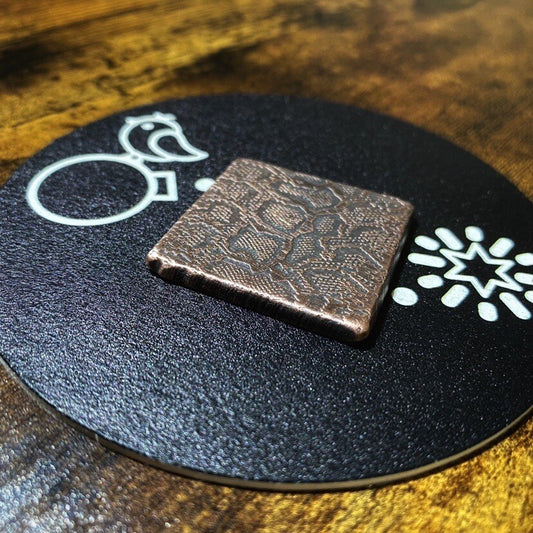 Custom Copper Golf Ball Marker 1.25 Square Laser Engraved Personalizable Gift