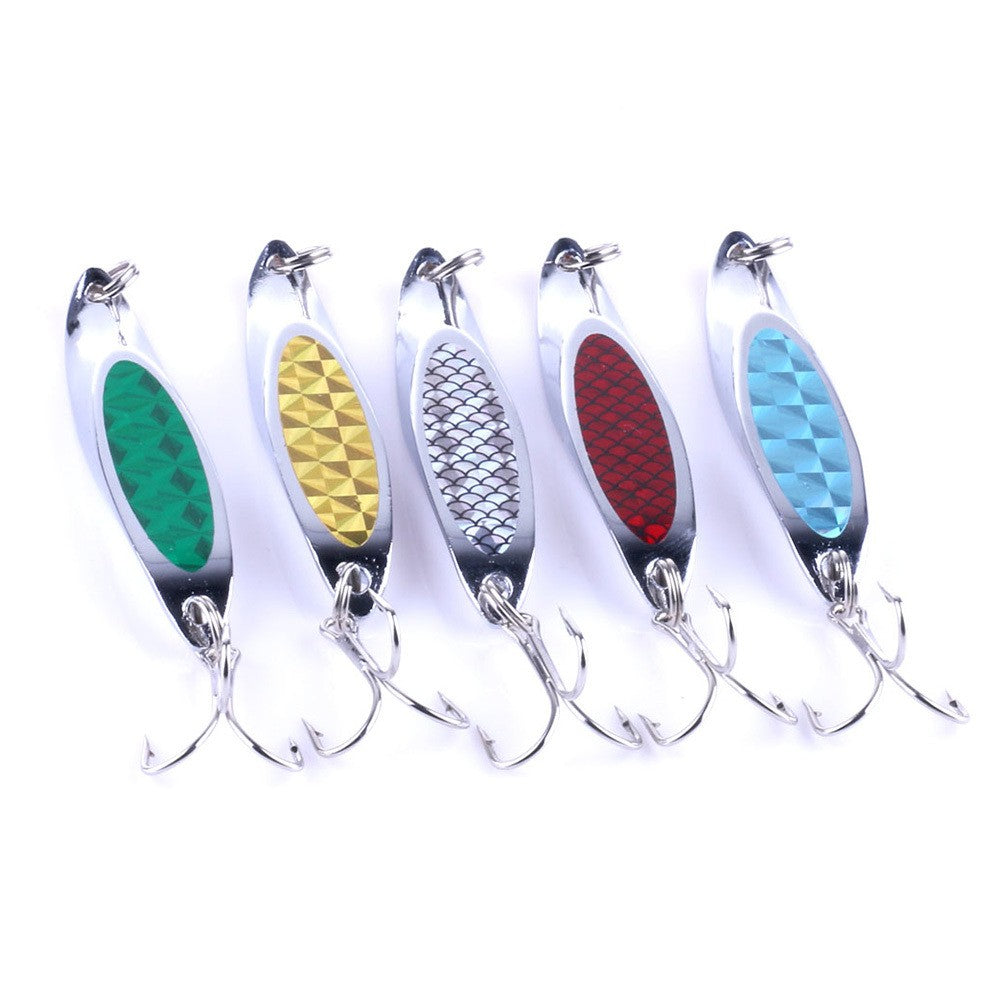 5pcs Metal Casting Fishing Spoons 21g Jigging Lure Tackle Set