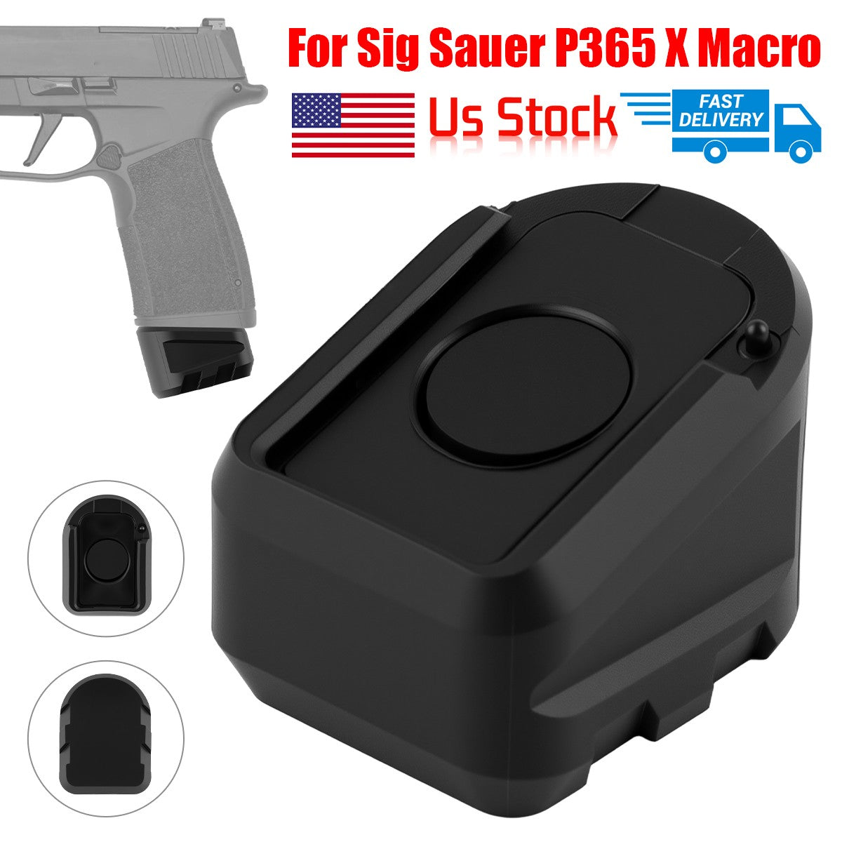 Sig Sauer P365 X Macro Magazine Adapter Weight & Base Plate Black