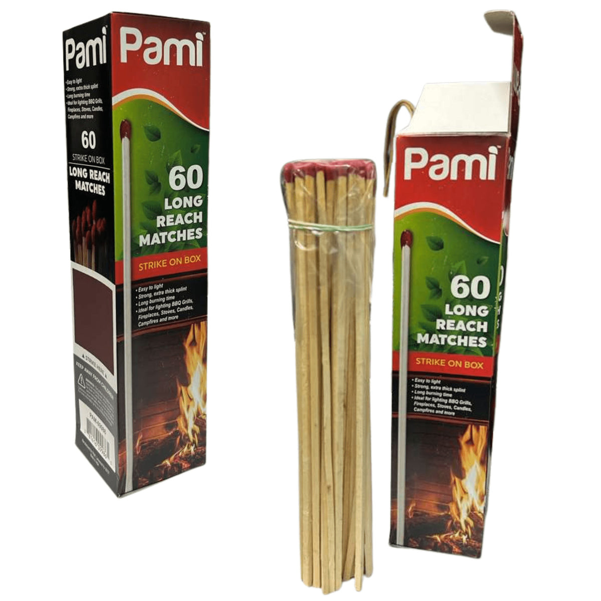 Long Wooden Matches 11 Inch - Fire Starter for Candles, Grilling, Camping