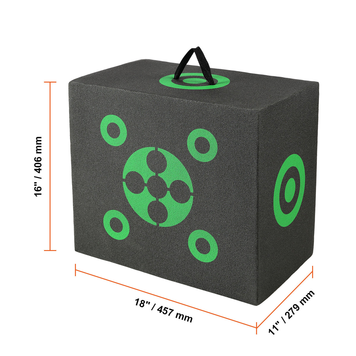 16x18 Foam Archery Target for Outdoor Practice, Portable Bow Shooting Cube