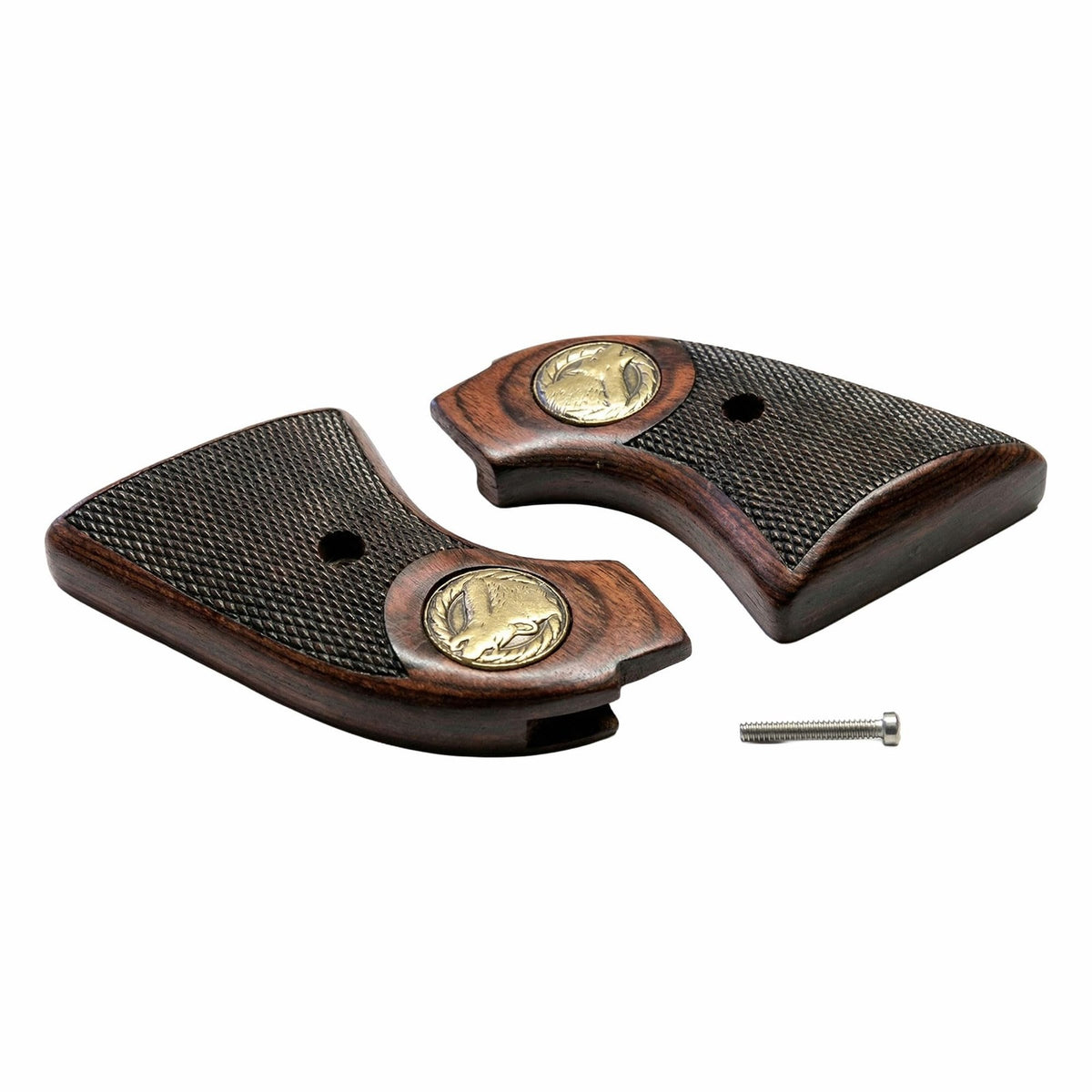 Heritage Rough Rider Checkered Rosewood Gun Grips for .22 LR & .22 Mag Revolvers