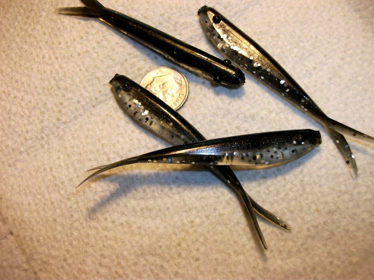 Artificial Minnows Soft Plastic Baits for Freshwater Fishing - 3 Inch
