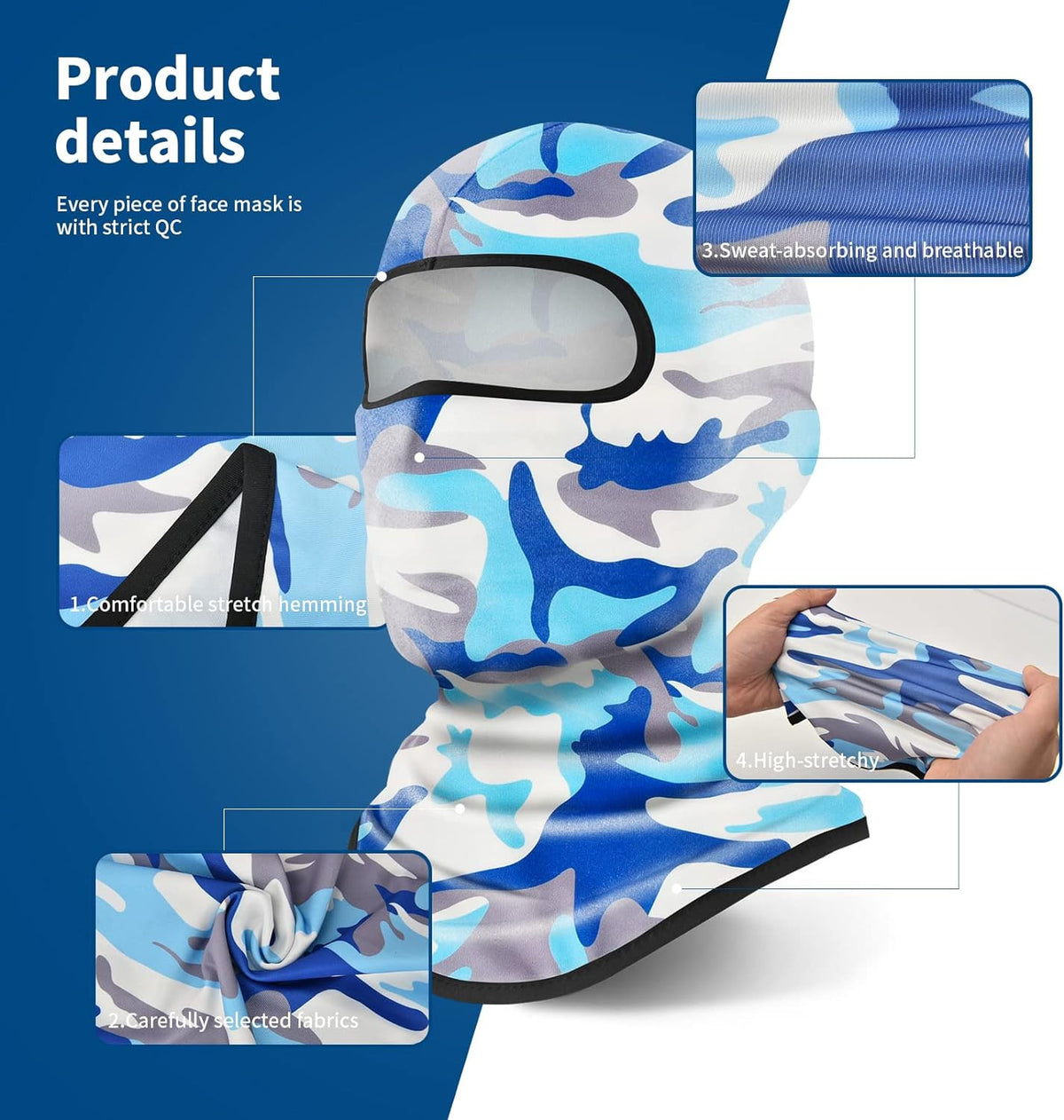 Balaclava Ski Mask for Cold Weather - Multifunctional Windproof Face Cover