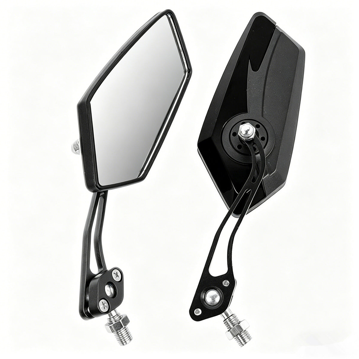 Bike Handlebar Mirror 2 Pack - Rotatable Adjustable Wide Angle Rear View