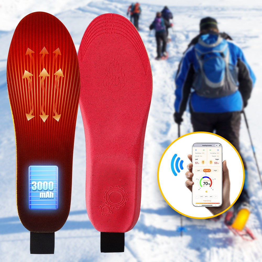 Rechargeable Heated Insoles for Men and Women - App Control Winter Foot Warmers
