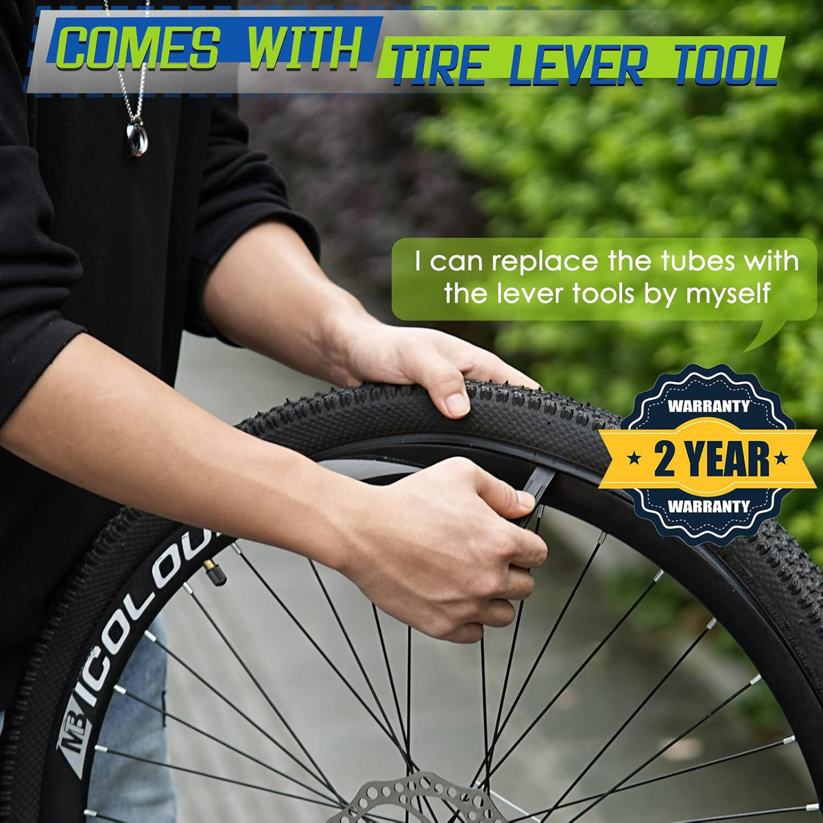 26-Inch Bicycle Inner Tube 2 Pack - Fits 26 x 2.125-2.35 Tires, Schrader Valve