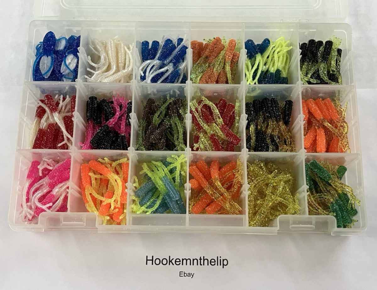 340 Pc Crappie Fishing Lure Kit with Free Tackle Box & Beavers - High-Quality Assortment