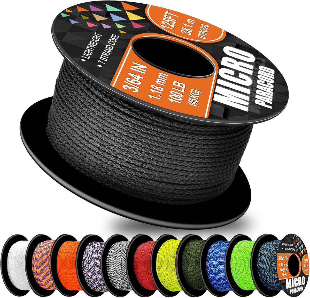 1.18mm Micro Paracord 125ft Thin Craft Rope for DIY Jewelry & Outdoor Use