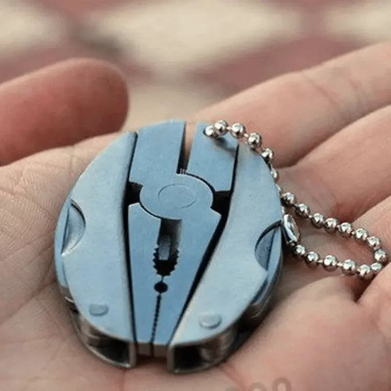 Portable Multi-Tool Pliers Knife Keychain Set - Stainless Steel, Outdoor